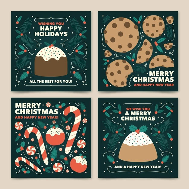 Рождественские и новогодние открытки