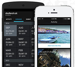Фотобанк Shuttrstock выпустил мобильное приложение для продажи фотографий