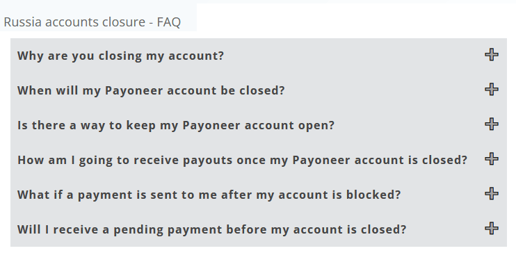 Payoneer закрывает счета для пользователей в России 