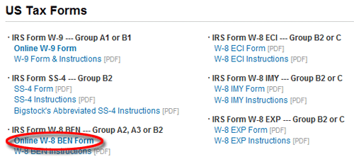 BigStockPhoto US Tax Forms